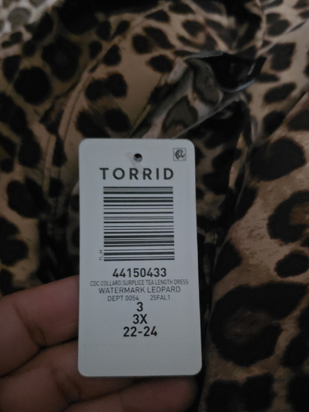 Torrid Brown and Black Leopard Print Tea-Length Dress